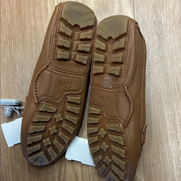 Coach Women's Tan Leather Loafers - Picture 2 of 4